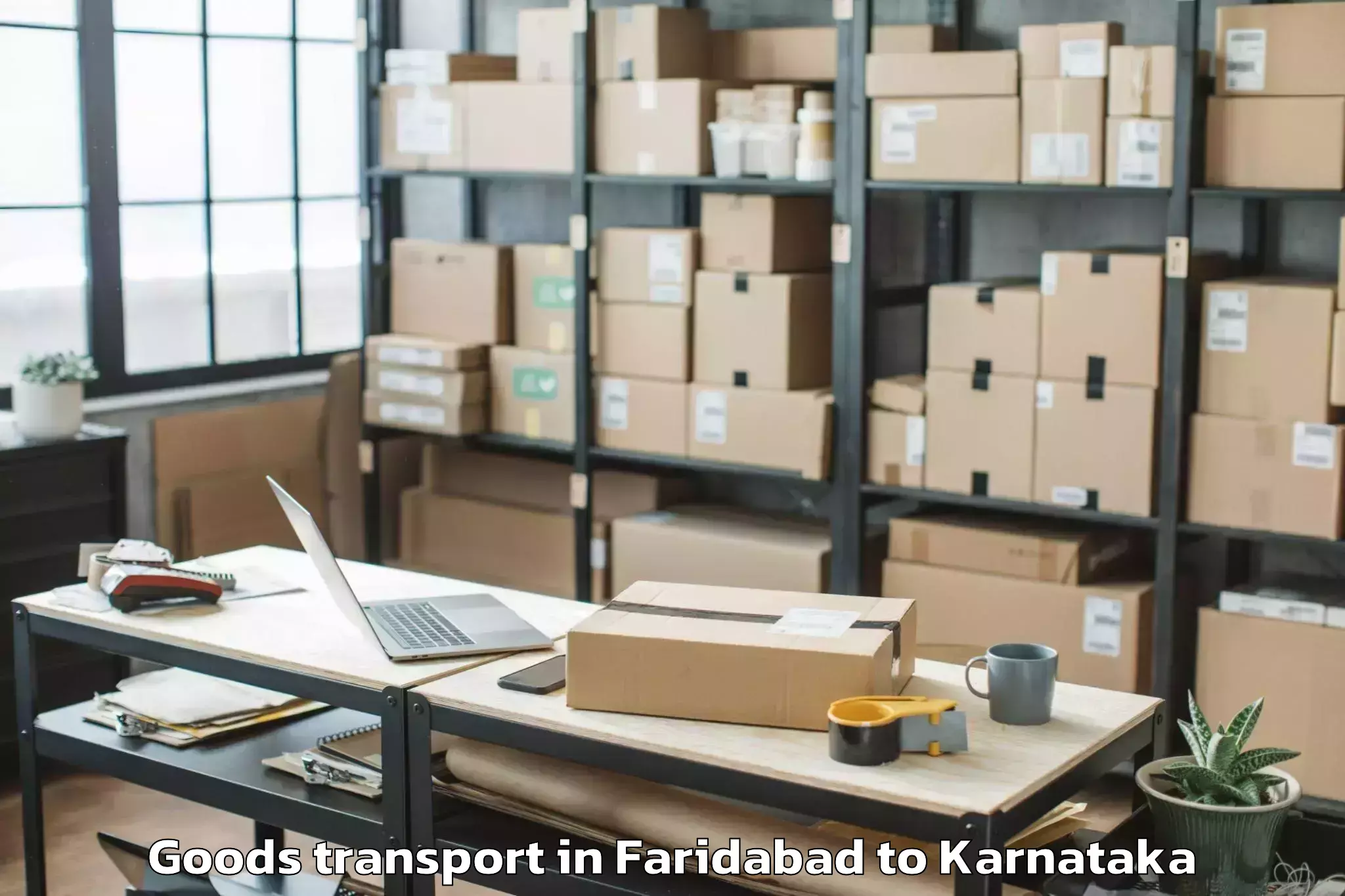 Affordable Faridabad to Honnali Goods Transport